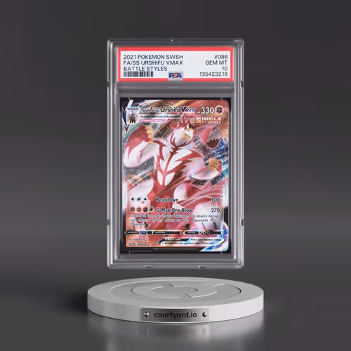 2021 Pokémon Sword & Shield Battle Styles #086 Single Strike Urshifu Vmax - Full Art (PSA 10 GEM MIN
