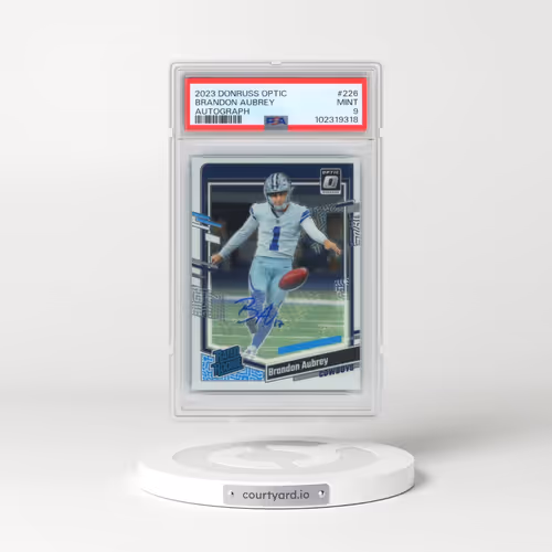 2023 Panini Donruss Optic #226 Brandon Aubrey - Autograph (PSA 9 MINT)