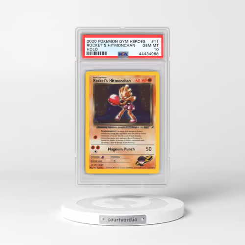 2000 Pokémon Gym Heroes #11 Rocket's Hitmonchan - Holo (PSA 10 GEM MINT)