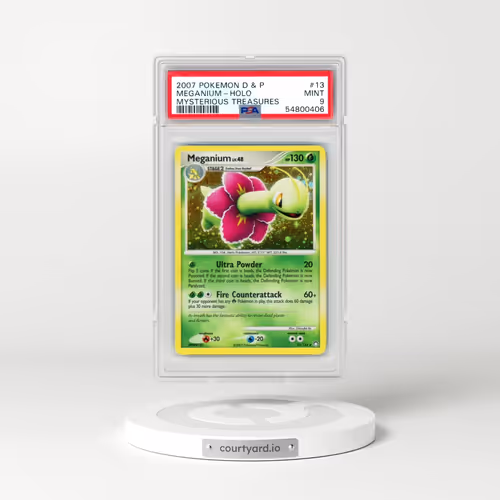 2007 Pokémon Diamond & Pearl Mysterious Treasures #13 Meganium - Holo (PSA 9 MINT)