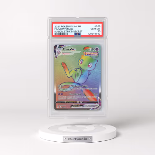 2021 Pokémon Sword & Shield Fusion Strike #268 Mew Vmax - Full Art Secret (PSA 10 GEM MINT)