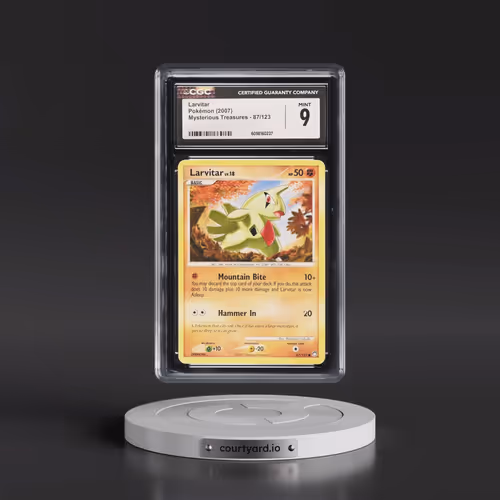 2007 Mysterious Treasures #87/123 Larvitar (CGC 9 MINT)