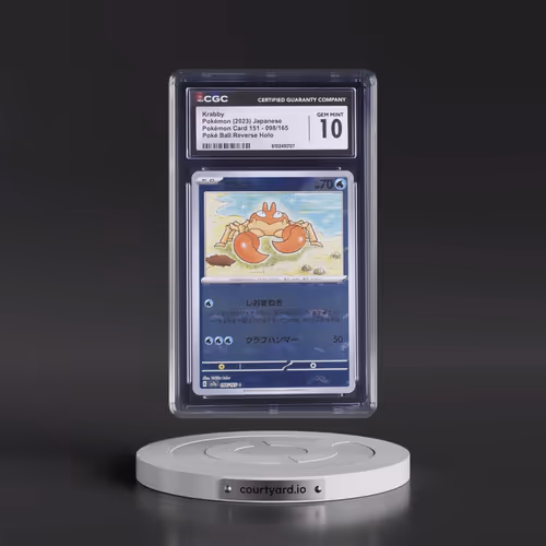 2023 Pokémon Card 151 #098/165 Krabby - Reverse Holo Poké Ball (CGC 10 GEM MINT)