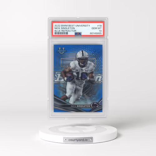 2022 Bowman's Best University #18 Nick Singleton - Blue Refractor (PSA 10 GEM MINT)