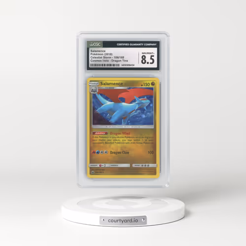 2018 Pokémon Sun & Moon Celestial Storm #106 Salamence - Holo Cosmos (CGC 8.5 NM-MT+)