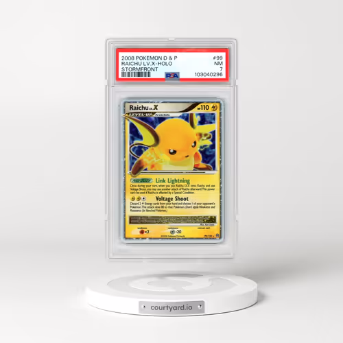 2008 Pokémon Diamond & Pearl Stormfront #99 Raichu LV.X - Holo (PSA 7 NM)