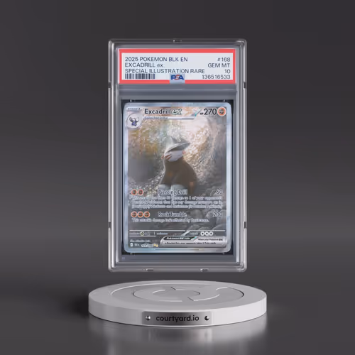 2025 Pokémon Blk EN-Black Bolt #168 Excadrill EX - Holo Special Illustration Rare (PSA 10 GEM MINT)