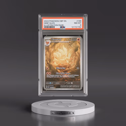 2023 Pokémon Obf EN-Obsidian Flames #199 Ninetales - Illustration Rare (PSA 8 NM-MT)