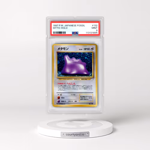 1997 Pokémon Fossil #132 Ditto - Holo (PSA 9 MINT)