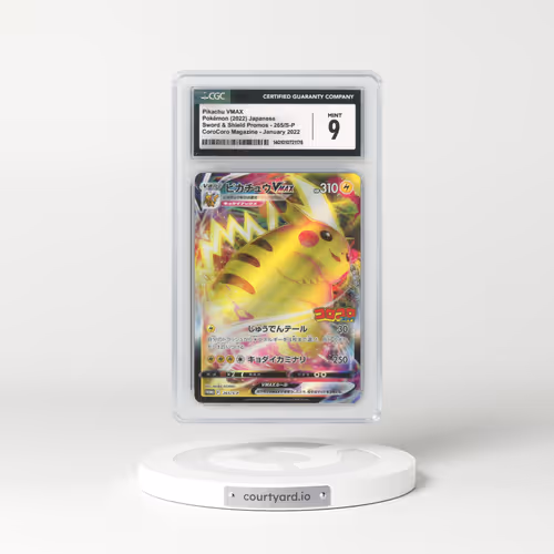 2019 Sword & Shield Promos #265/S-P Pikachu VMAX - Holo CoroCoro Magazine - January 2022 (CGC 9 MINT)