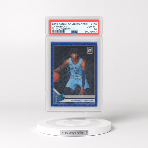 2019 Panini Donruss Optic #168 Ja Morant - Blue Velocity (PSA 10 GEM MINT)