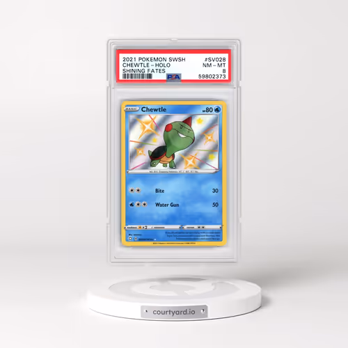 2021 Pokémon Sword & Shield Shining Fates #SV028 Chewtle - Holo (PSA 8 NM-MT)