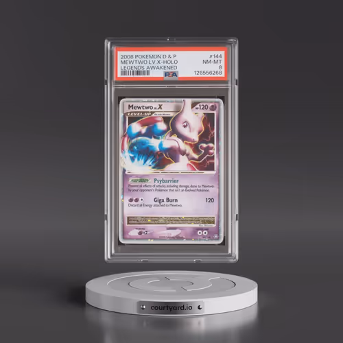 2008 Pokémon Diamond & Pearl Legends Awakened #144 Mewtwo LV.X - Holo (PSA 8 NM-MT)