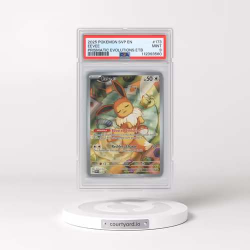 2025 Pokémon Svp EN-SV Black Star Promo #173 Eevee - Prismatic Evolutions Elite Trainer Box (PSA 9 M