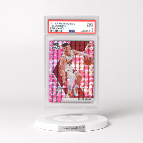 2019 Panini Mosaic #223 Tyler Herro - Pink Camo (PSA 9 MINT)