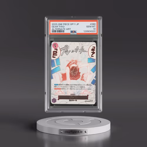 2025 One Piece Japanese OP11-A Fist of Divine Speed #080 Gear Two - Alternate Art (PSA 10 GEM MINT)
