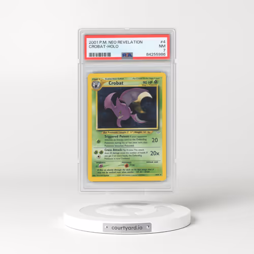 2001 Pokémon Neo Revelation #4 Crobat - Holo (PSA 7 NM)