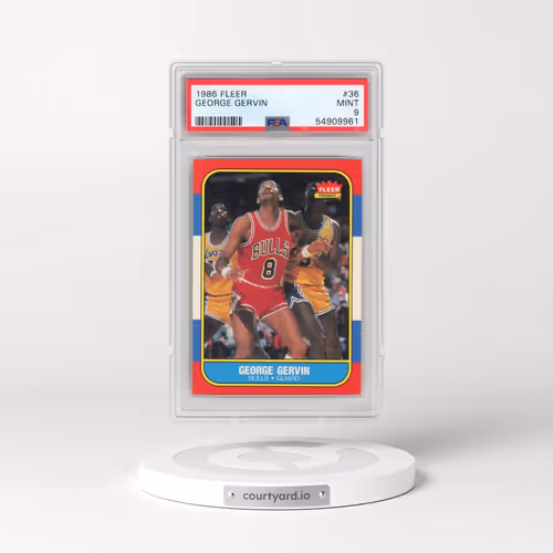 1986 Fleer #36 George Gervin (PSA 9 MINT)