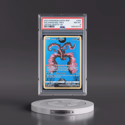 2023 Pokémon Swsh Black Star Promo #284 Galarian Moltres - Crown Zenith Tins (PSA 8 NM-MT)