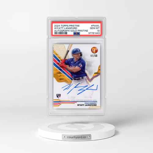 2024 Topps Pristine Pristine Autographs #PAWL Wyatt Langford - Gold Pristine (PSA 10 GEM MINT)