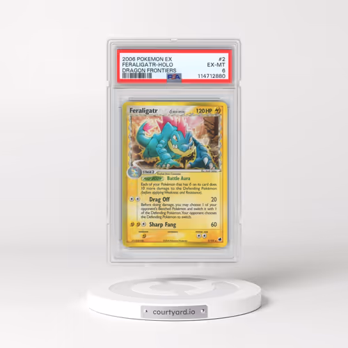 2006 Pokémon EX Dragon Frontiers #2 Feraligatr - Holo (PSA 6 EX-MT)
