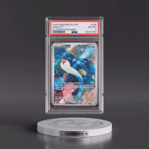 2023 Pokémon Svi EN-Scarlet & Violet #206 Wiglett - Illustration Rare (PSA 8 NM-MT)