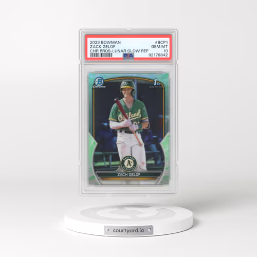 2023 Bowman Chrome Prospects #BCP1 Zack Gelof - Lunar Glow Refractor (PSA 10 GEM MINT)