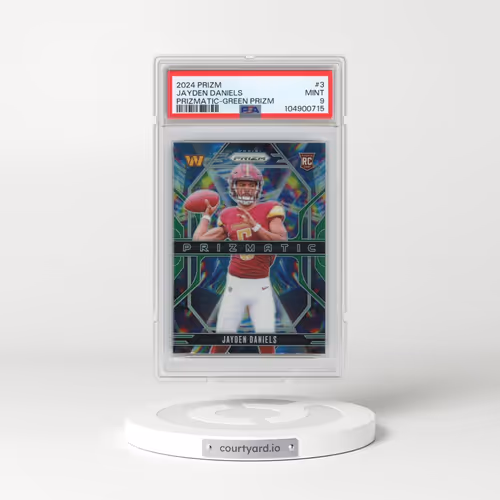 2024 Panini Prizm Prizmatic #3 Jayden Daniels - Green Prizm (PSA 9 MINT)