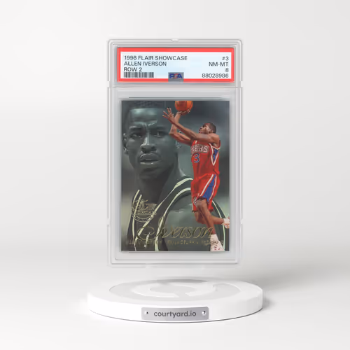 1996 Flair Showcase #3 Allen Iverson - Row 2 (PSA 8 NM-MT)
