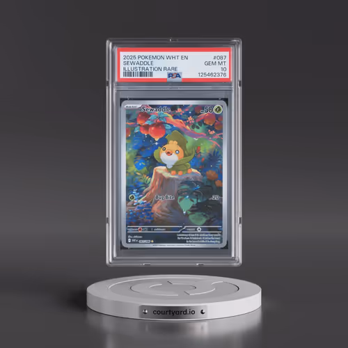 2025 Pokémon Wht EN-White Flare #087 Sewaddle - Illustration Rare (PSA 10 GEM MINT)