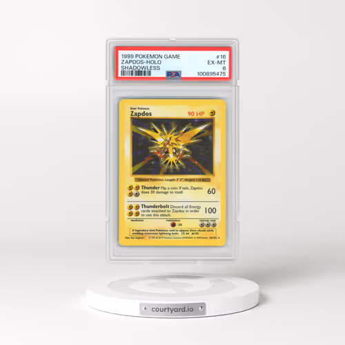 1999 Pokémon Game #16 Zapdos - Holo Shadowless (PSA 6 EX-MT)