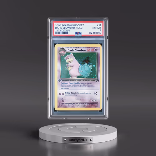 2000 Pokémon Rocket #12 Dark Slowbro - 1st Edition Holo (PSA 8 NM-MT)