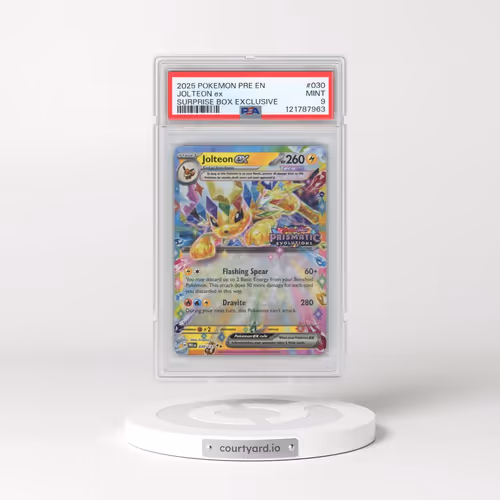 2025 Pokémon Pre EN-Prismatic Evolutions #030 Jolteon EX - Holo Surprise Box Exclusive (PSA 9 MINT)