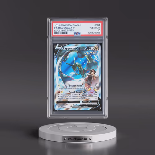 2021 Pokémon Sword & Shield Evolving Skies #194 Rayquaza V - Holo Full Art (PSA 10 GEM MINT)