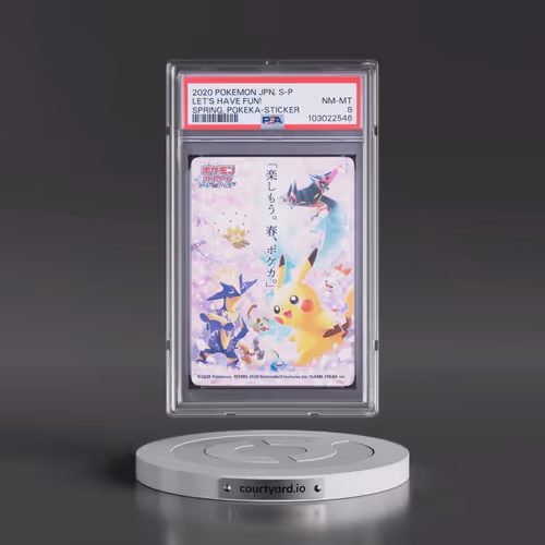 2020 Pokémon S Promo Let's Have Fun! Spring, Pokeka - Sticker (PSA 8 NM-MT)