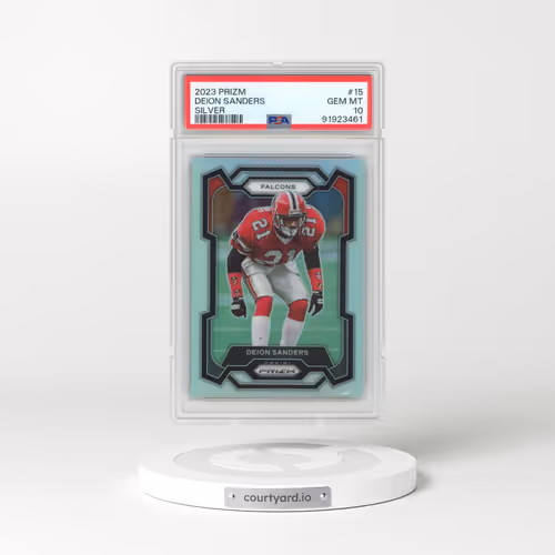 2023 Panini Prizm #15 Deion Sanders - Silver Prizm (PSA 10 GEM MINT)