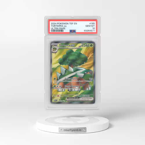 2024 Pokémon Tef EN-Temporal Forces #185 Torterra EX - Holo Ultra Rare (PSA 10 GEM MINT)