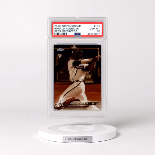 2018 Topps Chrome #193 Ronald Acuna Jr. - Sepia Refractor (PSA 10 GEM MINT)