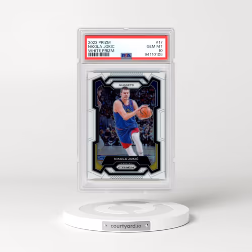 2023 Panini Prizm #17 Nikola Jokic - White Prizm (PSA 10 GEM MINT)
