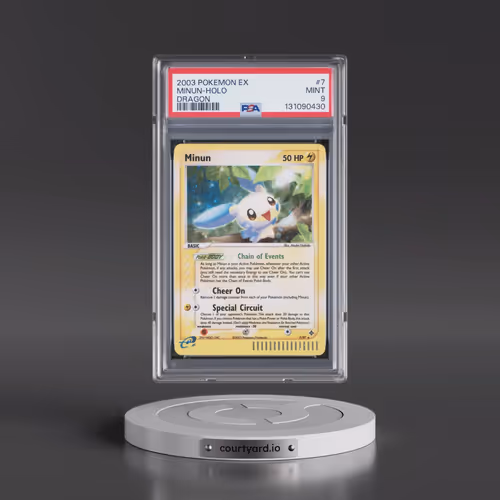 2003 Pokémon EX Dragon #7 Minun - Holo (PSA 9 MINT)