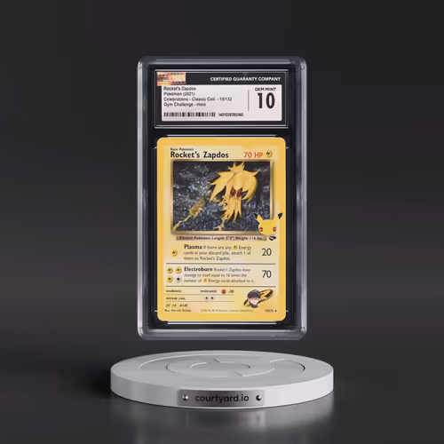 2021 Celebrations - Classic Collection #15/132 Rocket's Zapdos - Gym Challenge Holo (CGC 10 GEM MINT