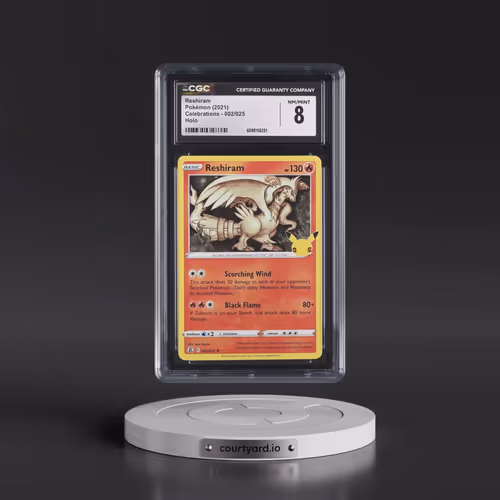 2021 Celebrations #002/025 Reshiram - Holo (CGC 8 NM-MT)