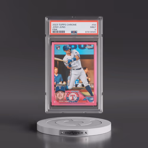 2023 Topps Chrome #93 Josh Jung - Pink Refractor (PSA 9 MINT)
