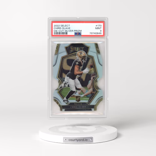 2022 Panini Select #170 Chris Olave - Die-Cut Silver Prizm (PSA 9 MINT)