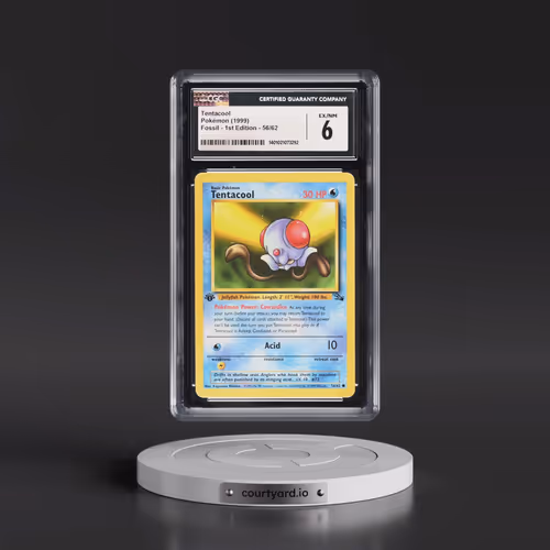 1999 Fossil #56/62 Tentacool - 1st Edition 1st Edition (CGC 6 EX-NM)