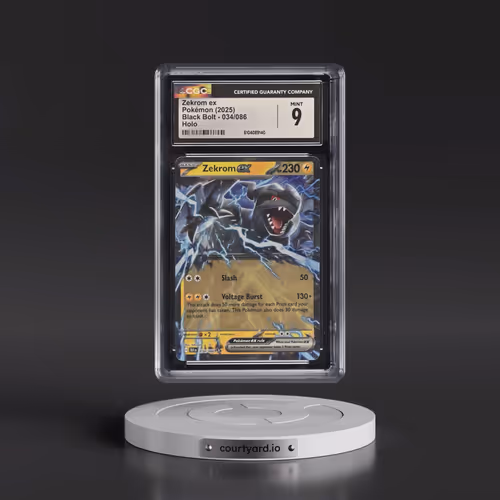 2025 Pokémon Blk EN-Black Bolt #034 Zekrom EX - Holo (CGC 9 MINT)