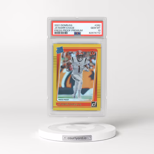 2021 Panini Donruss #262 Ja'Marr Chase - Premium (PSA 10 GEM MINT)