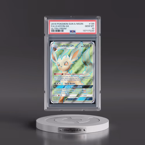 2018 Pokémon Sun & Moon Ultra Prism #139 Leafeon GX - Holo Full Art (PSA 10 GEM MINT)