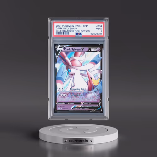 2021 Pokémon Swsh Black Star Promo #134 Dark Sylveon V - Holo Celebrations Collection (PSA 9 MINT)