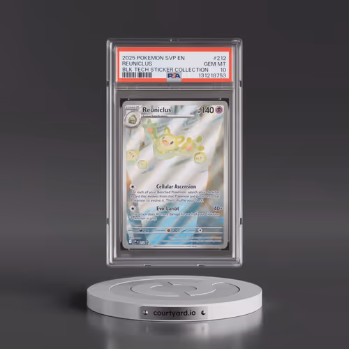 2025 Pokémon Svp EN-SV Black Star Promo #212 Reuniclus - Black Bolt Tech Sticker Collection (PSA 10